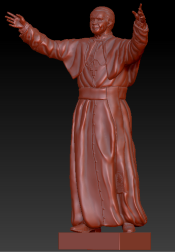 Statue of Saint Pope John Paul 2 3D model 3D Print 413476