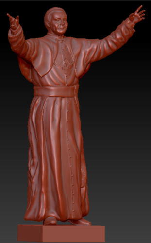 Statue of Saint Pope John Paul 2 3D model 3D Print 413477