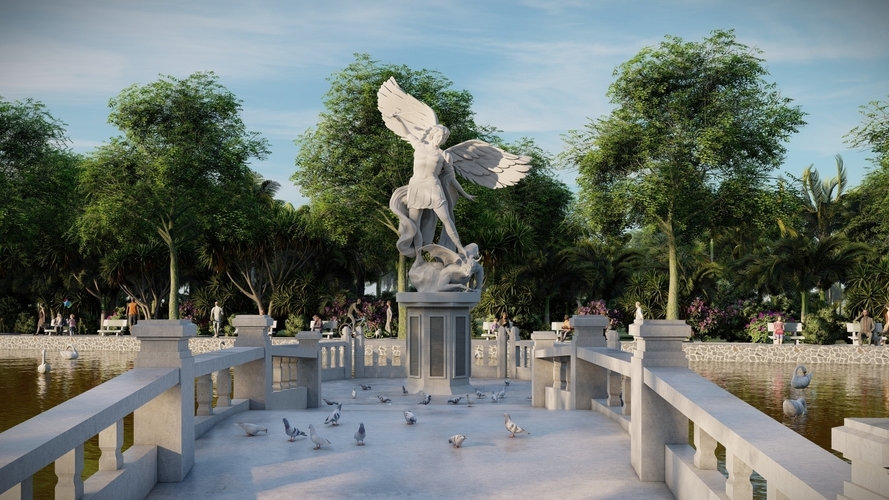 Saint Michael Statue 3D model 3D Print 413485