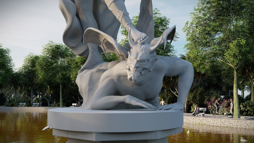 Saint Michael Statue 3D model 3D Print 413486