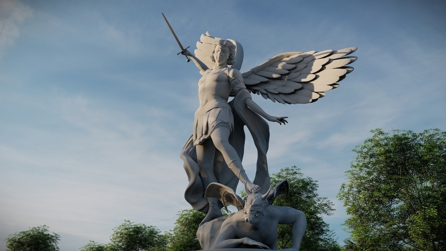 Saint Michael Statue 3D model 3D Print 413487