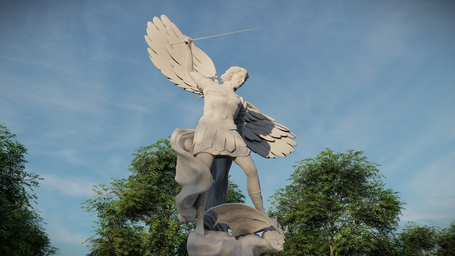 Saint Michael Statue 3D model 3D Print 413489