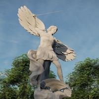 Saint Michael Statue 3D model - Thumbnail 5