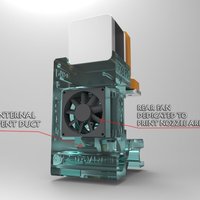 XYZ DA VINCI DOUBLE FAN CARRIAGE. - Thumbnail 7