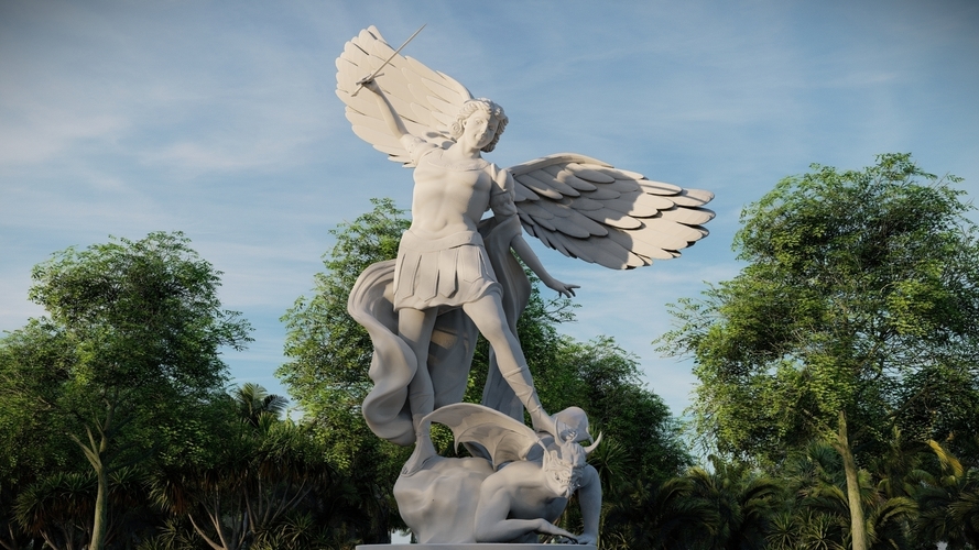 Saint Michael Statue 3D model 3D Print 413493