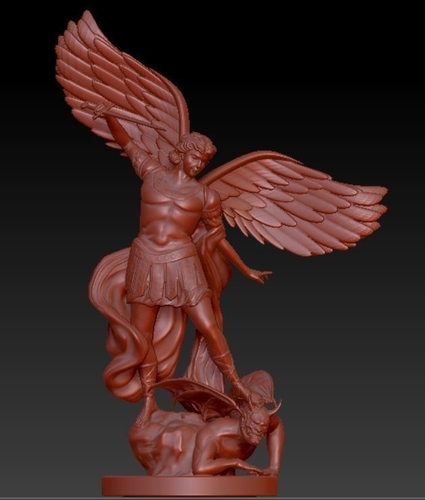 Saint Michael Statue 3D model
