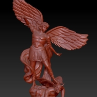 Small Saint Michael Statue 3D model 3D Printing 413494