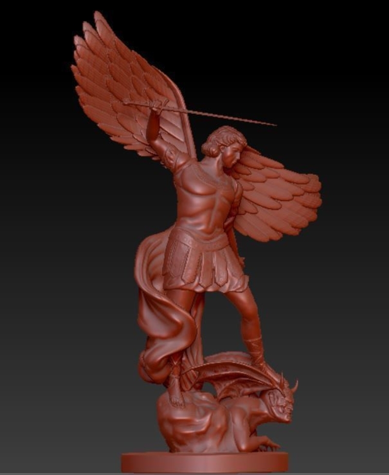 Saint Michael Statue 3D model - Pinshape