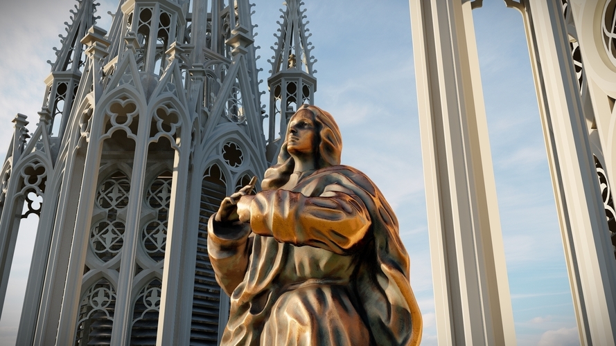 Mother Mary go to heaven 3D model 3D Print 413499