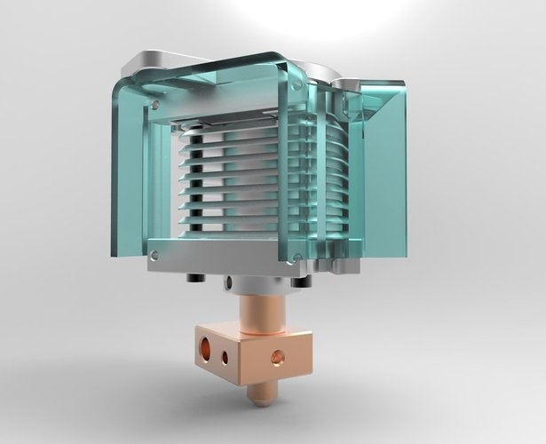 XYZ Da Vinci 1.0 Three fan extruder carriage. 3D Print 41358