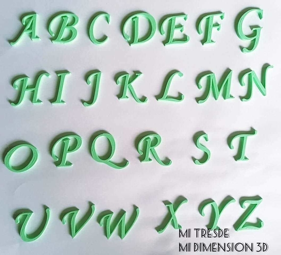 Uppercase and lowercase alphabet stamp 3D Print 413737