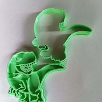 Small T rex cookie cutter and marker 3D Printing 413745