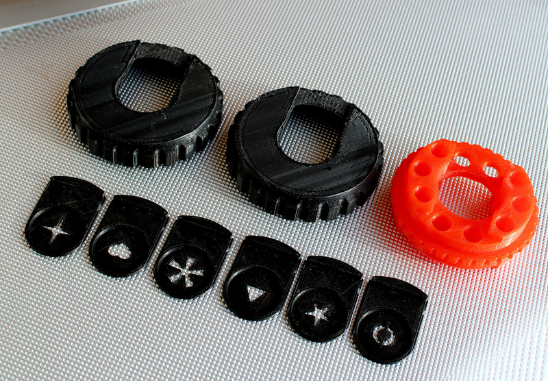 Set of interchangeable boke diaphragms