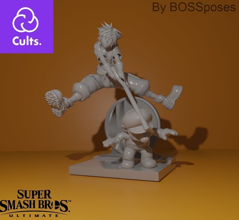 BOSSposes  - SSBU- SORA VS MARIO  