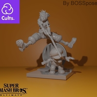 Small BOSSposes  - SSBU- SORA VS MARIO   3D Printing 414077