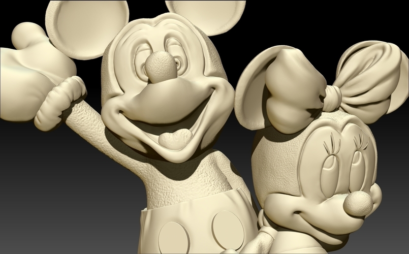 Mickey&Minnie together.STL. 3D Print 414171