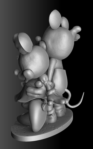 Mickey&Minnie together.STL. 3D Print 414172
