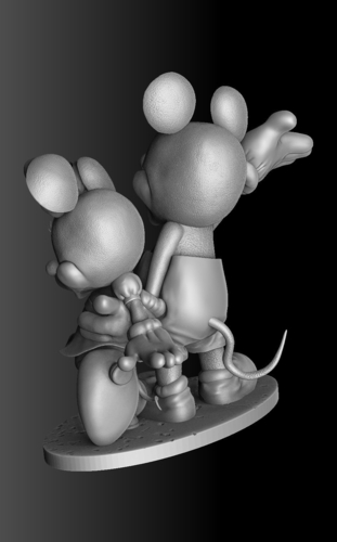 Mickey&Minnie together.STL. 3D Print 414173