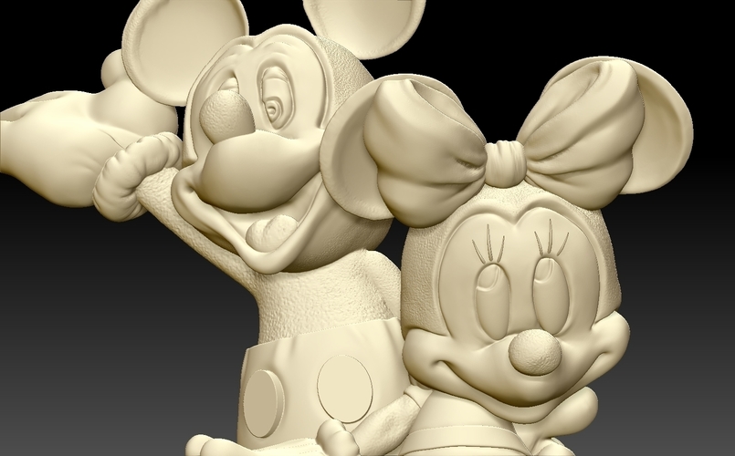 Mickey&Minnie together.STL. 3D Print 414183