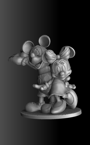 Mickey&Minnie together.STL. 3D Print 414186