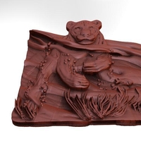 ​lioness swimming lion CNC - Thumbnail 4