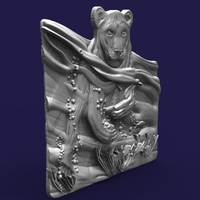 ​lioness swimming lion CNC - Thumbnail 6