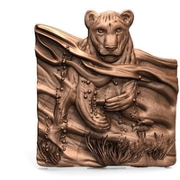 ​lioness swimming lion CNC - Thumbnail 7