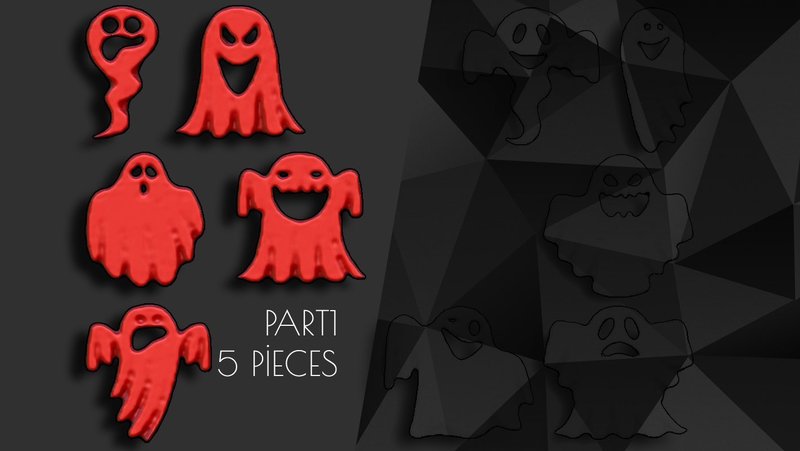 Halloween Ornaments Part1 (5Piece)