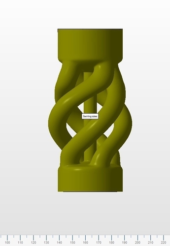BUILD A CUSTOM BONG - MIDDLE PART (SWIRLING TUBE) 3D Print 414930