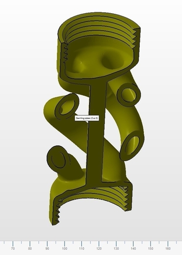 BUILD A CUSTOM BONG - MIDDLE PART (SWIRLING TUBE) 3D Print 414934