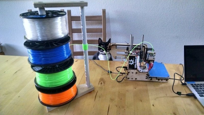 Filament stack with free spinning spools