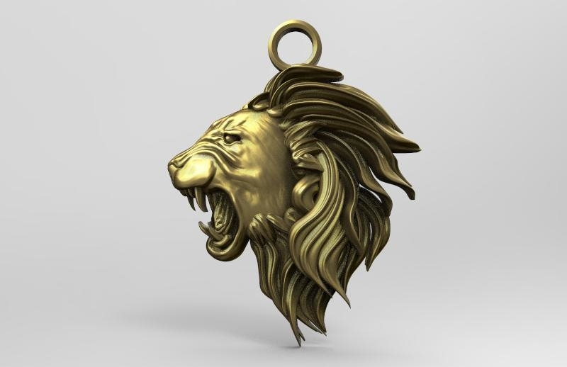 Lion head pendant