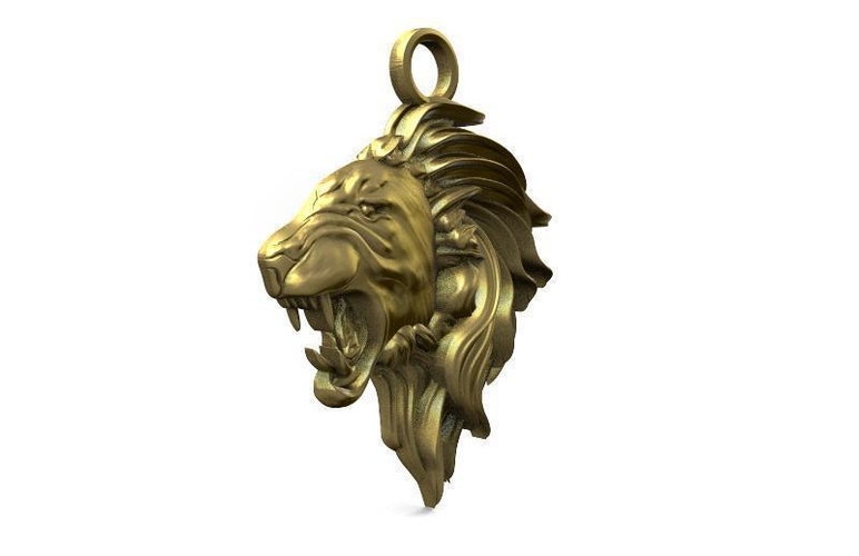 Lion head pendant 3D Print 415019