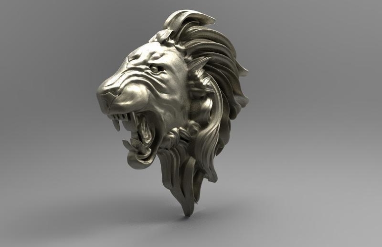 Lion head pendant 3D Print 415022