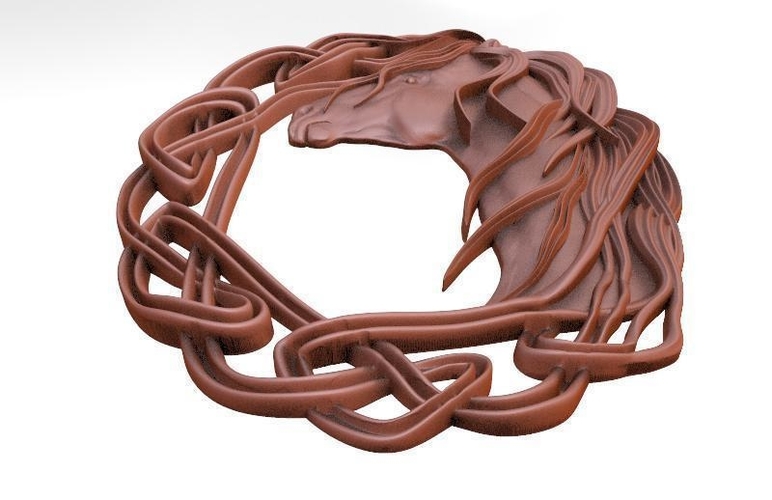 Celtic horse 2 CNC 3D Print 415030