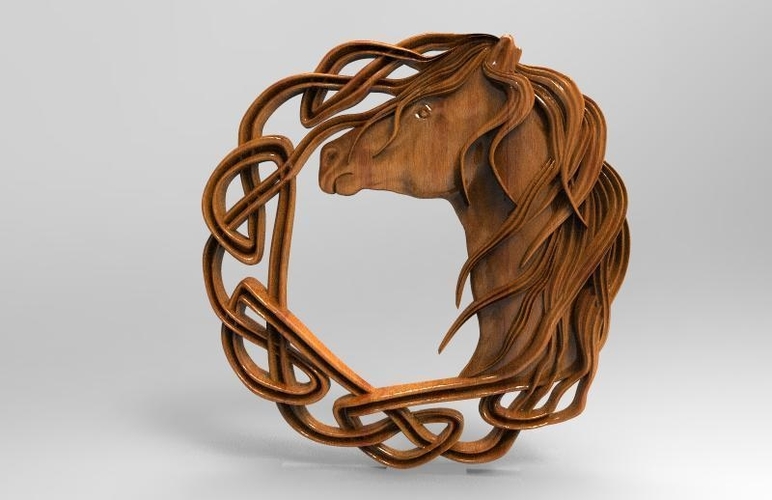 Celtic horse 2 CNC 3D Print 415032