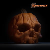 Small Pumpkin Skull 3D Printing 415041