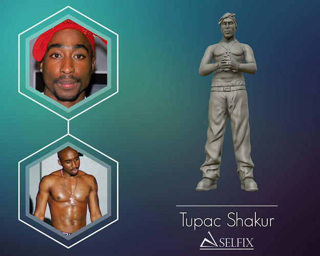 Tupac Shakur 3D sculpture