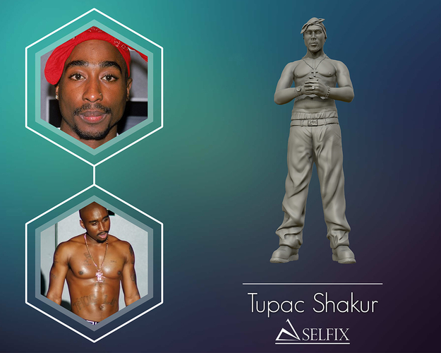 Tupac Shakur 3D sculpture 3D Print 415098