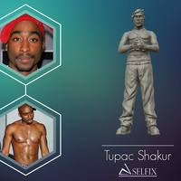 Small Tupac Shakur 3D sculpture 3D Printing 415098