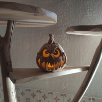 Halloween pumpkin candle holder 3D print model - Thumbnail 5