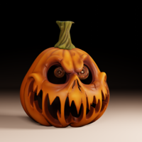 Halloween pumpkin candle holder 3D print model - Thumbnail 8
