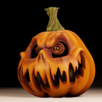 Halloween pumpkin candle holder 3D print model - Thumbnail 9