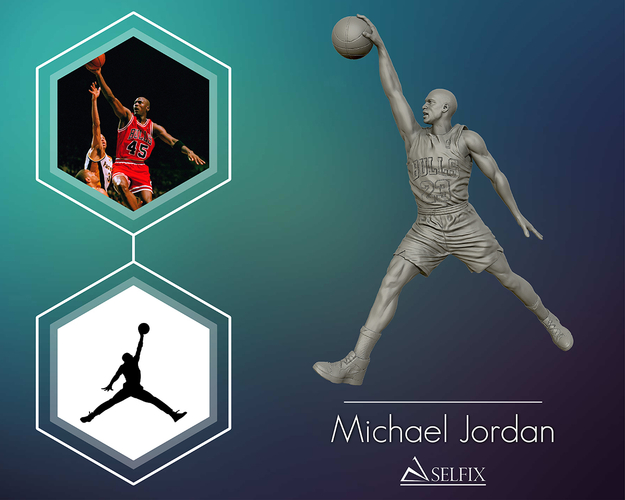 Michael Jordan Dunk Sculpture 3D Print 415272