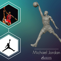 Small Michael Jordan Dunk Sculpture 3D Printing 415272