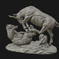 Bull vs Bear sculpture - Thumbnail 5