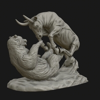 Bull vs Bear sculpture - Thumbnail 6