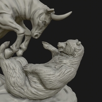 Bull vs Bear sculpture - Thumbnail 8