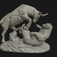 Bull vs Bear sculpture - Thumbnail 9