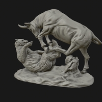 Bull vs Bear sculpture - Thumbnail 11